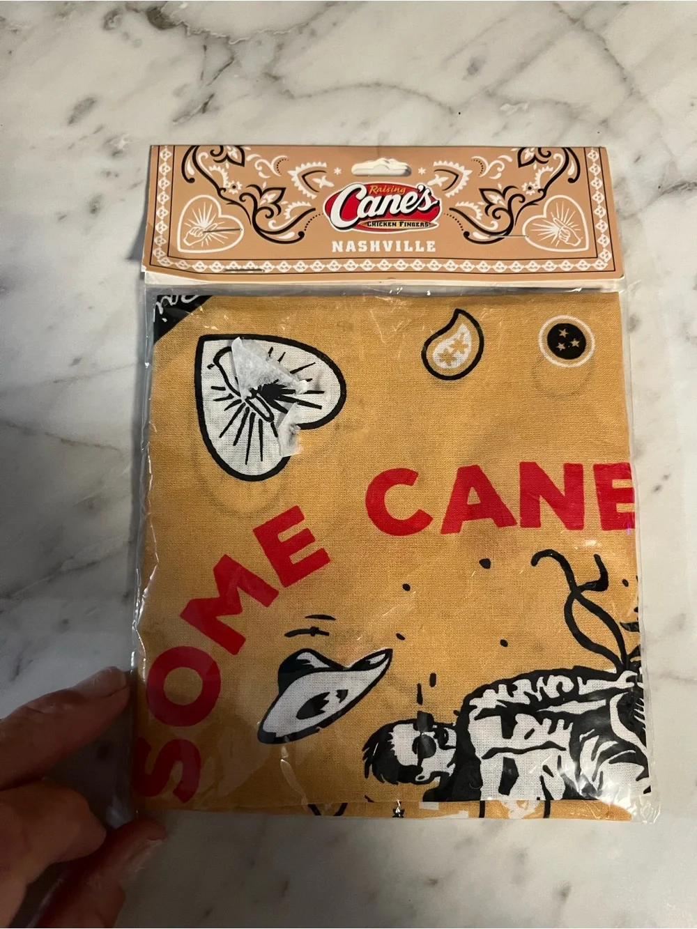 Canes Nashville Tan Bandana Scarf - Branded Western Wrap NWT